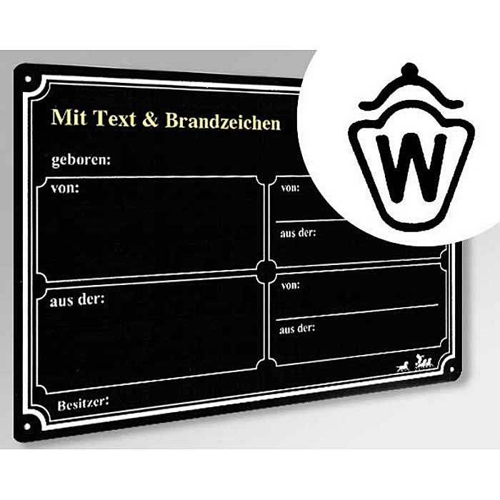 Boxenschild Westfale aus Metall