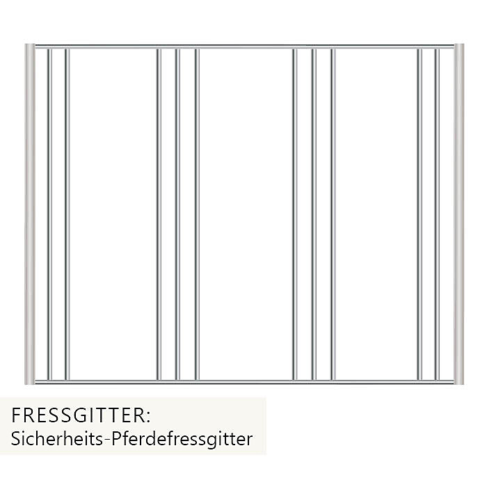 Patura Profi-Viereckraufe mit Sicherheitsfressgittern