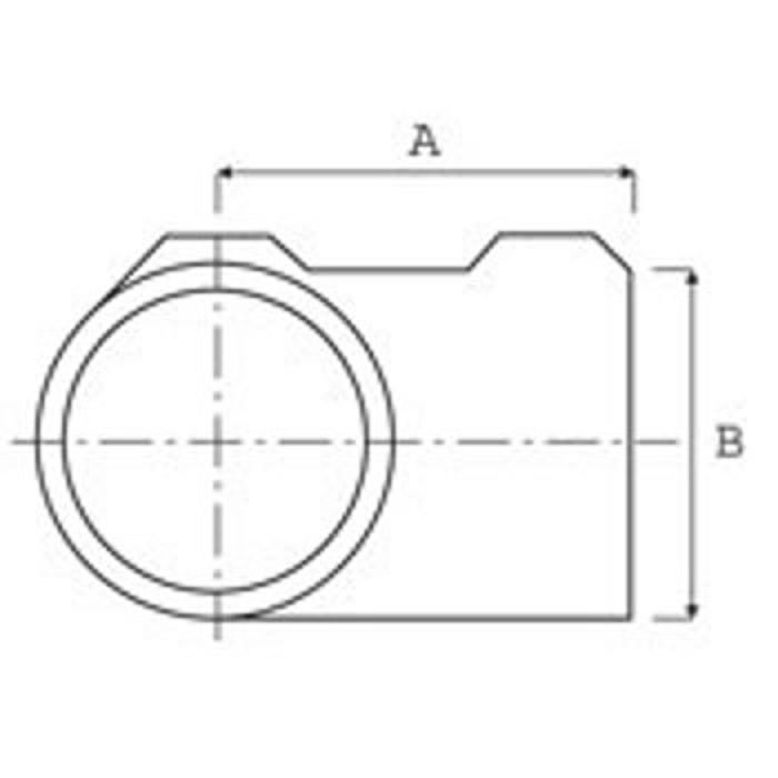 Rohrverbinder A2  90°-T-Verbinder kurz