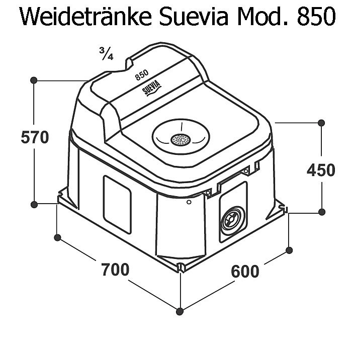 Weidetränke Suevia Thermo-Quell Modell 850