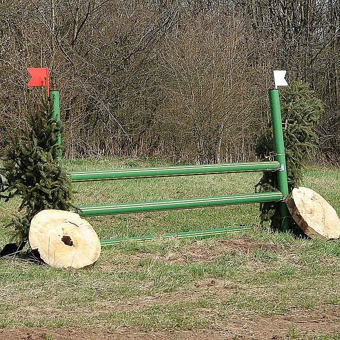 Hindernisstange mit Holzkern und Kunststoffmantel einfarbig