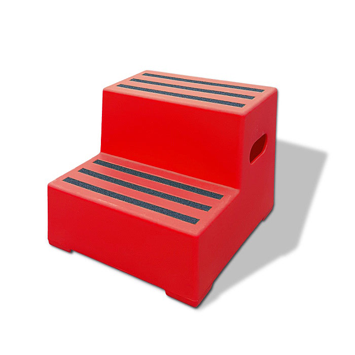 Kunststoff Tritthocker 2 Stufen - extra stabil und standsicher - 41,5 cm hoch