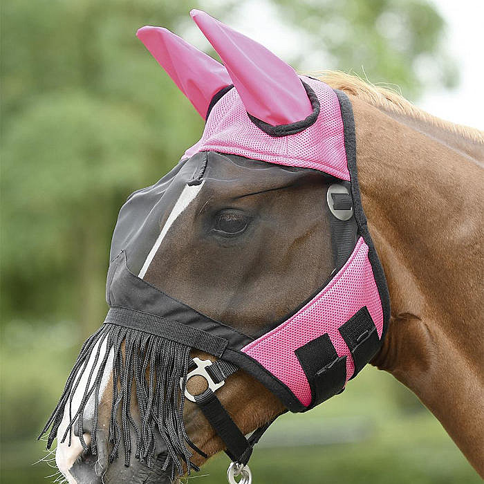 Fliegenmaske Fly Cover mit Fransen