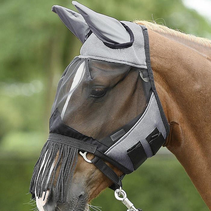 Fliegenmaske Fly Cover mit Fransen