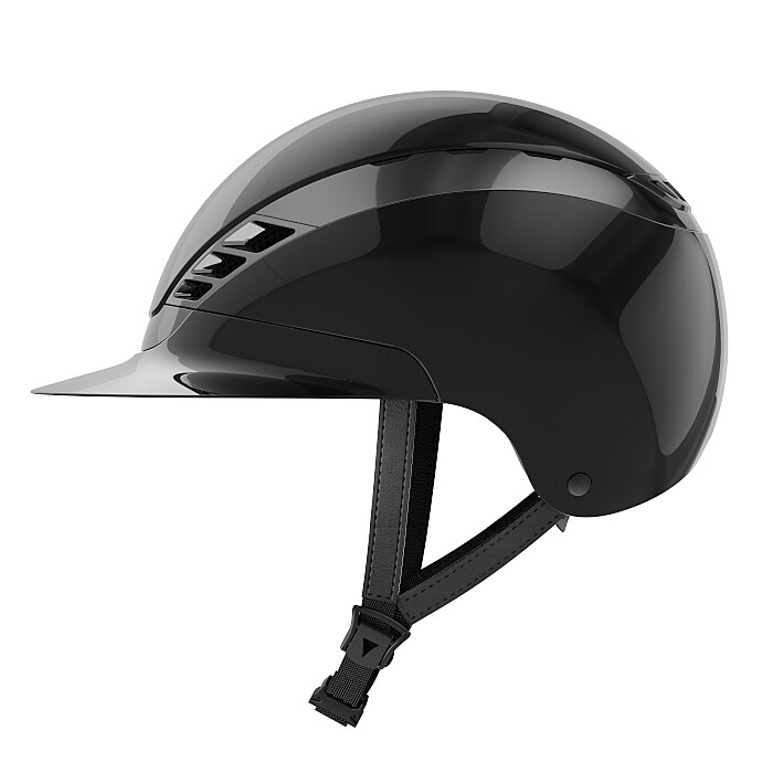 ABUS PIKEUR Reithelm AirLuxe Chrome - langer Schirm 
