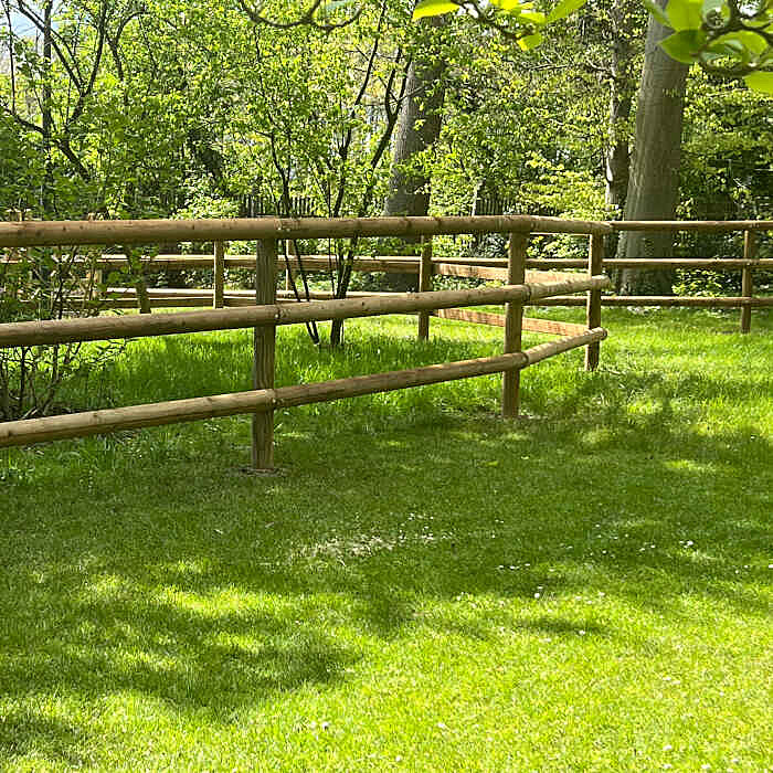 Koppelzaun kesseldruckimprägniert salzbraun, 2 oder 3 Riegel, Höhe bis 1,50/1,60m
