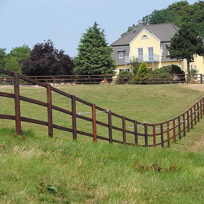 Koppelzaun kesseldruckimprägniert salzbraun, 2 oder 3 Riegel, Höhe bis 1,50/1,60m