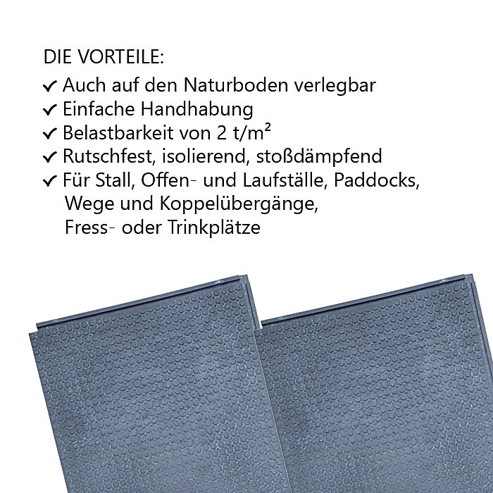 Equiplus Basic 22 mm Stallmatte und Paddockplatte