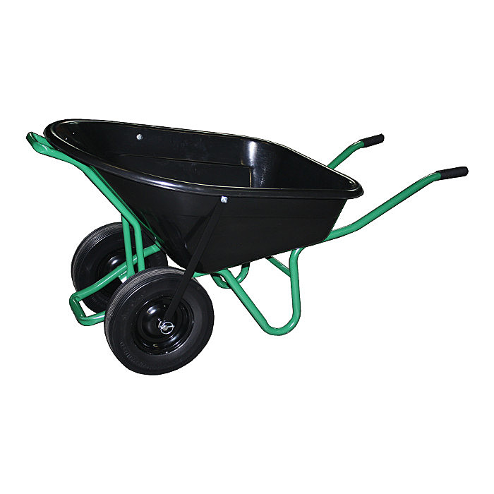 Schubkarre mit 2 Rädern Kunststoff 160 Liter