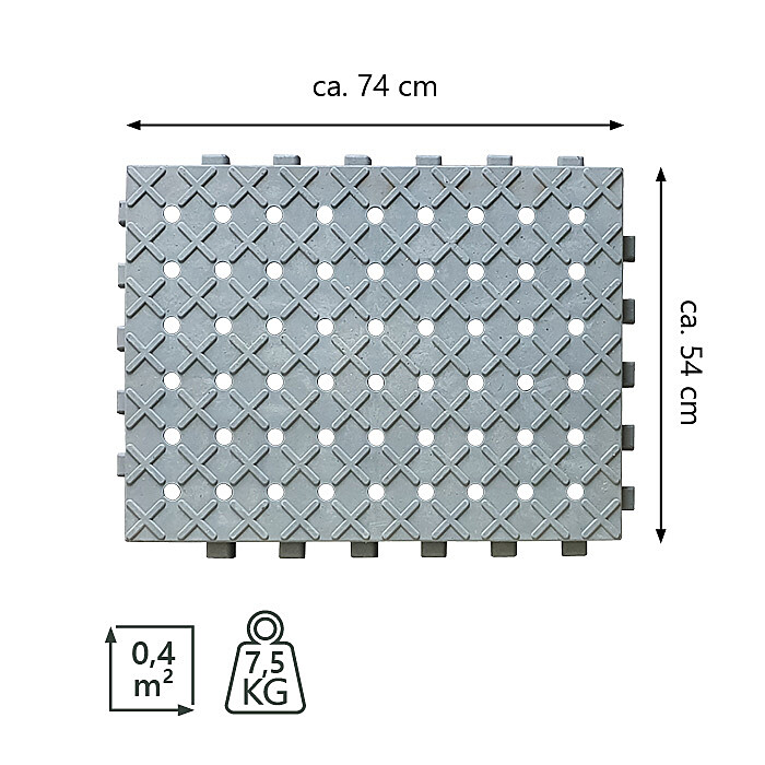 60er-Paket Paddockplatten Solid