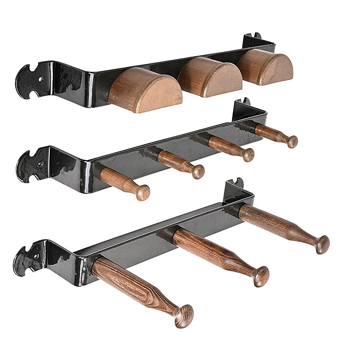 Stubbs Hakenleiste Shelfie mit 4 Retro Holzhaken und Ablageboden