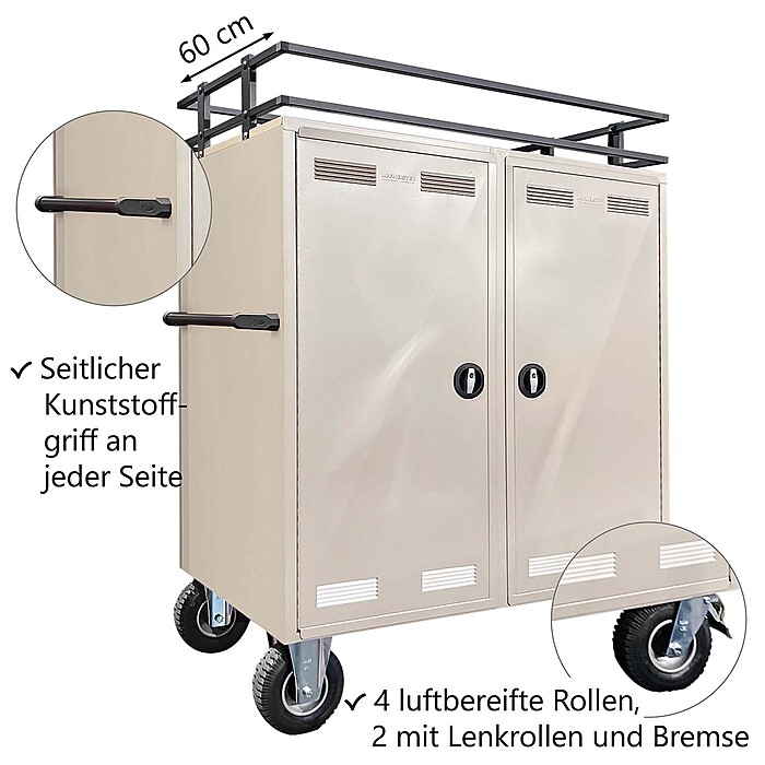 Turnierschrank Classic Champagner Metallic