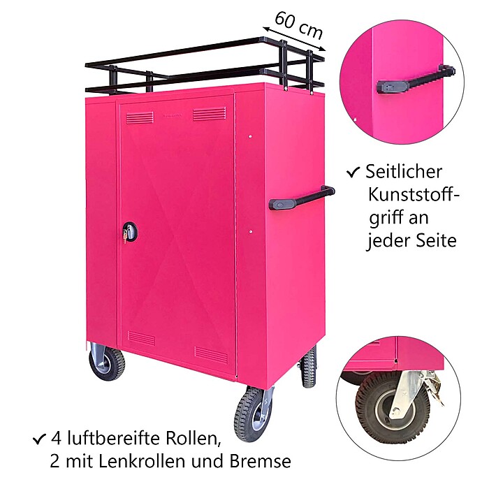 Turnierschrank Compact Pink matt