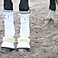 Bandagen Unterlagen Glitter 33x45 cm Wei
