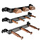 Stubbs Hakenleiste Shelfie mit 4 Retro Holzhaken und Ablageboden