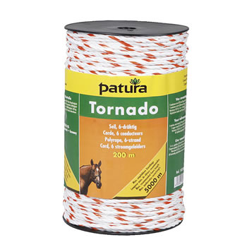 Patura Seil Tornado, wei-rot, 200 Meter
