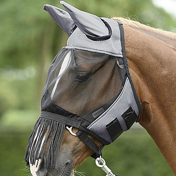 Fliegenmaske Fly Cover mit Fransen