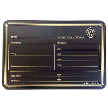 Boxenschild Westfale