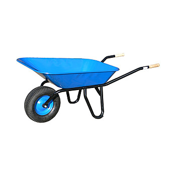 Schubkarre blau lackiert Long-Life-Rad 95 Liter