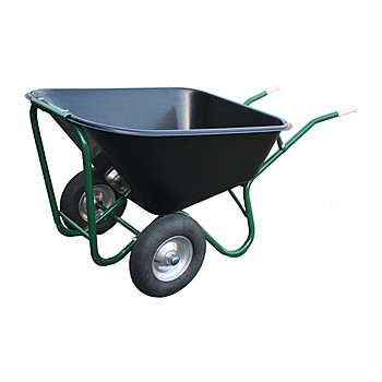 <P>Schubkarre mit 2 Rädern großer Kippbügel Kunststoff 200 Liter </P>